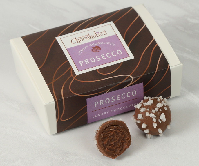 7517 Luxury Prosecco Milk Chocolate Truffles 6 Pack SV