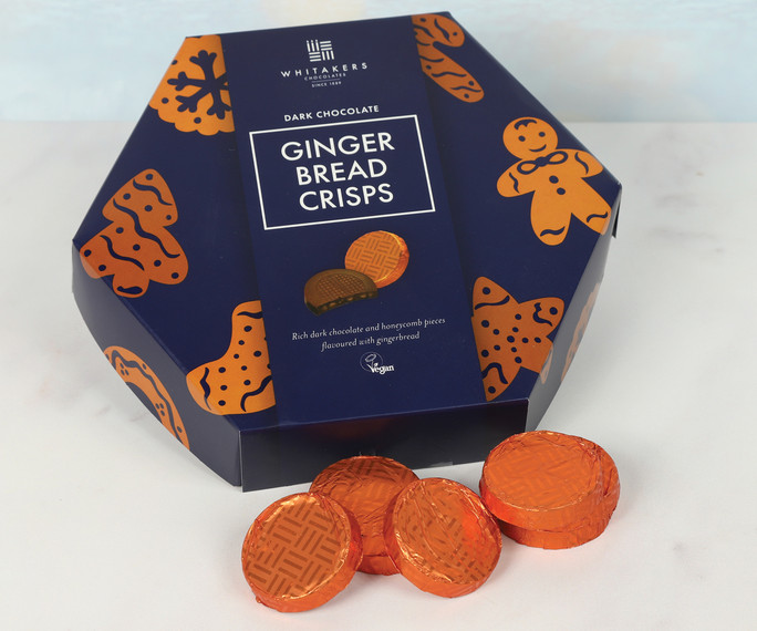 7663 Gingerbread Dark Chocolate Crisps - A lovely Vegan Gift