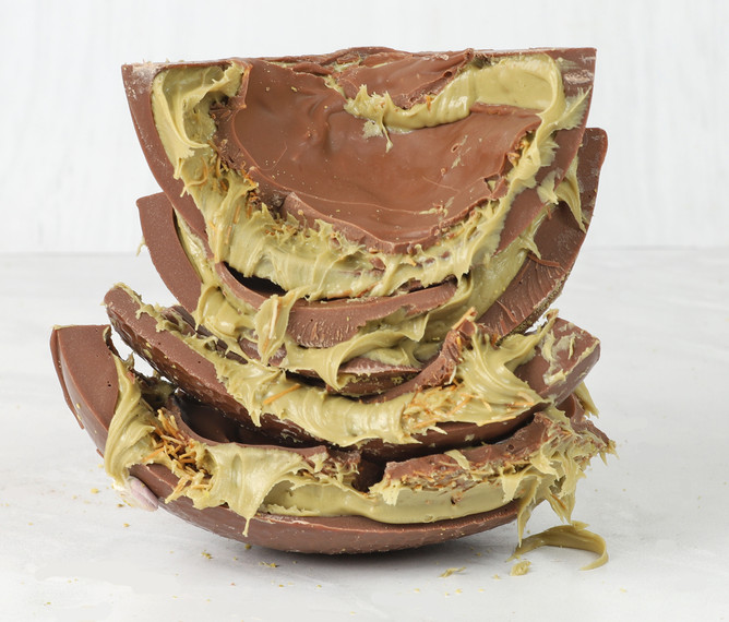 The Ultimate Dubai Style Stuffed Easter Egg. Pistachio Heaven