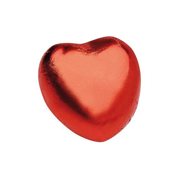 Milk Chocolate Hearts in Red Foil