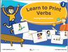 Learning to Match Verbs: Language Development, Reading and Matching Autism Resources, Aba resources, free flashcards, verb flashcards, ablls