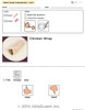 Chicken Lettuce Tomato Wrap Visual  Recipe And Comprehension Sheets: Pages 30