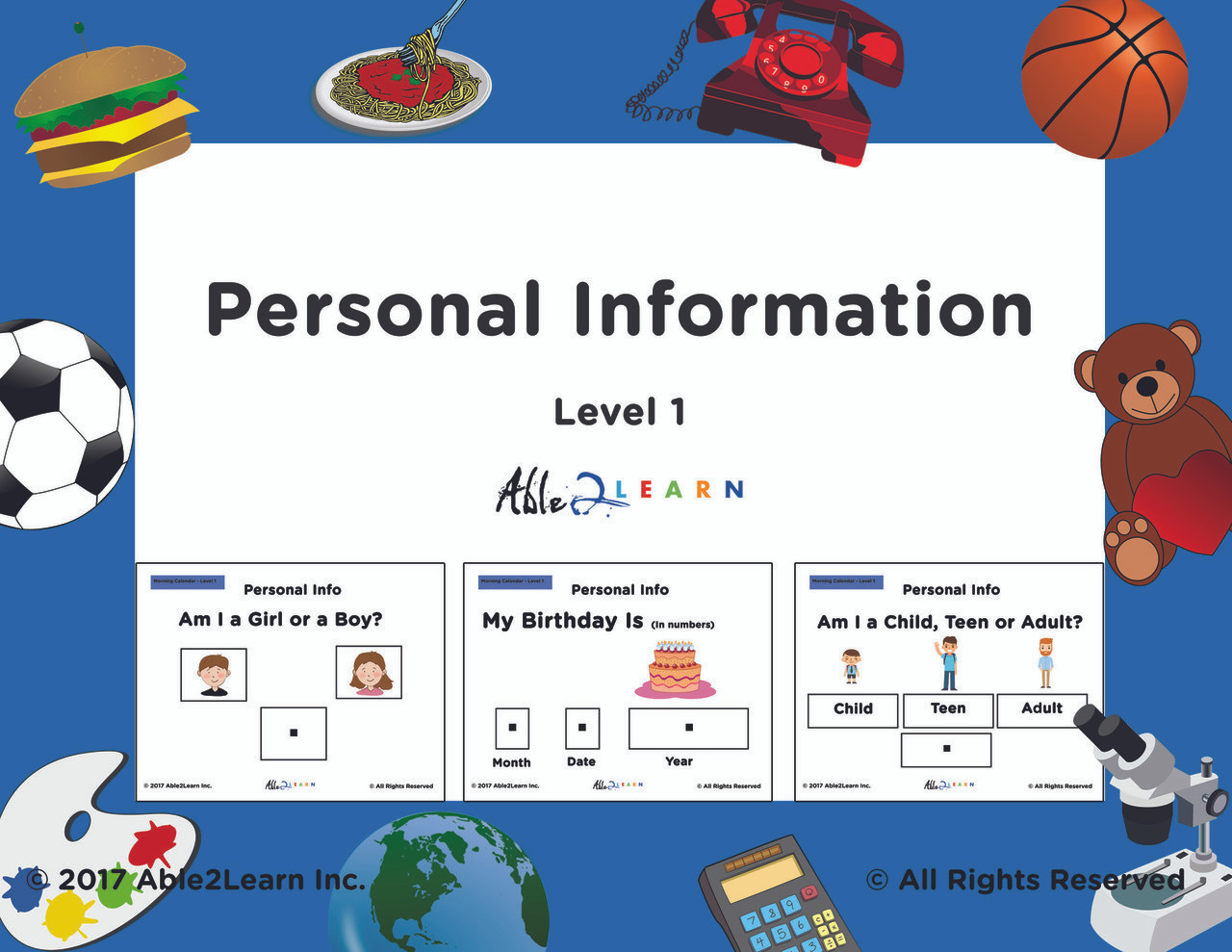 Hound guld Vibrere Personal Information Adapted Book- Level 2- Trace Printing