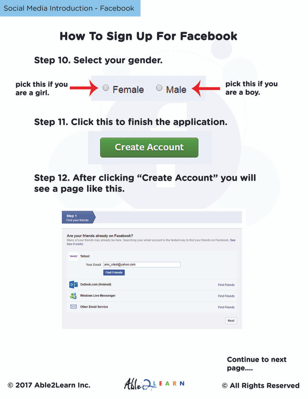 Free How To Sign Up For Facebook: Step by Step Visual Instructions: