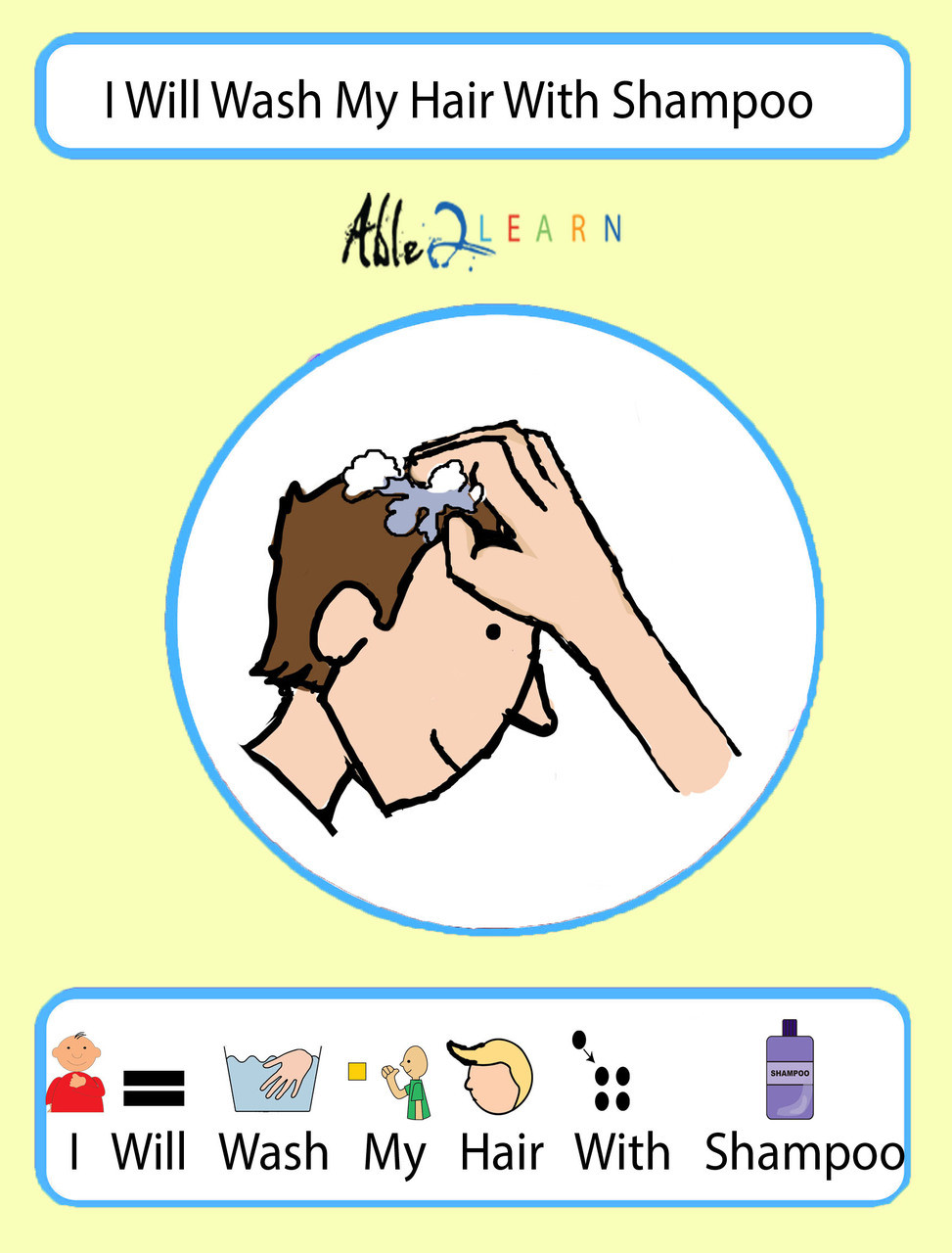 Free Social Story Wash My Hair With Shampoo Social Story