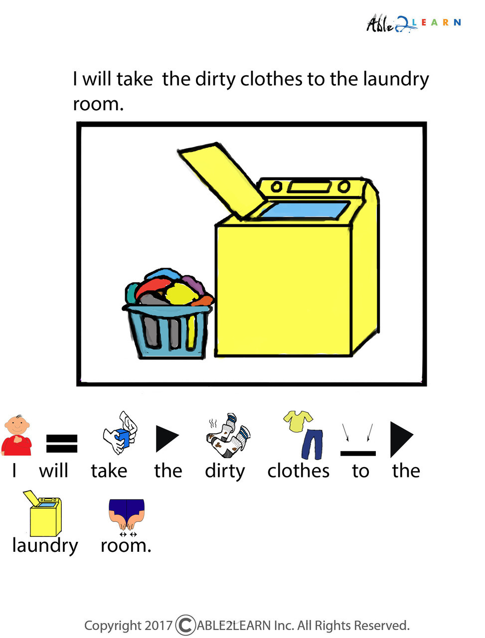 Free I Can Do The Laundry Social Story