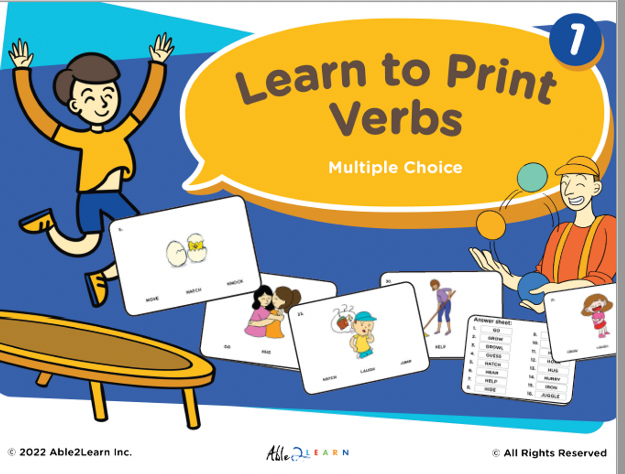 Past Present Future Verbs: Language Development, Reading and