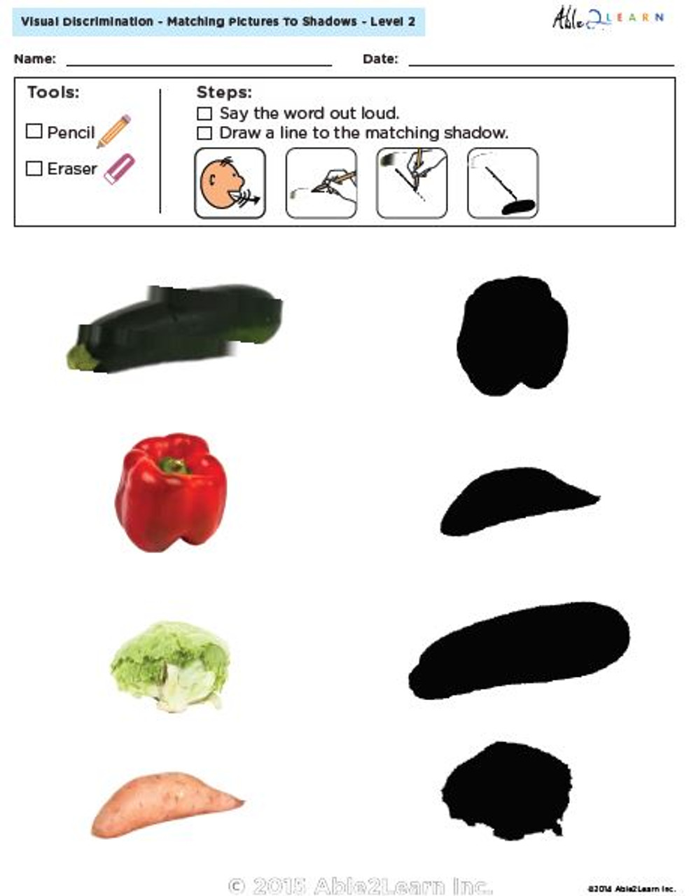 Visual Discrimination - Vegetable (Lv. 2A)