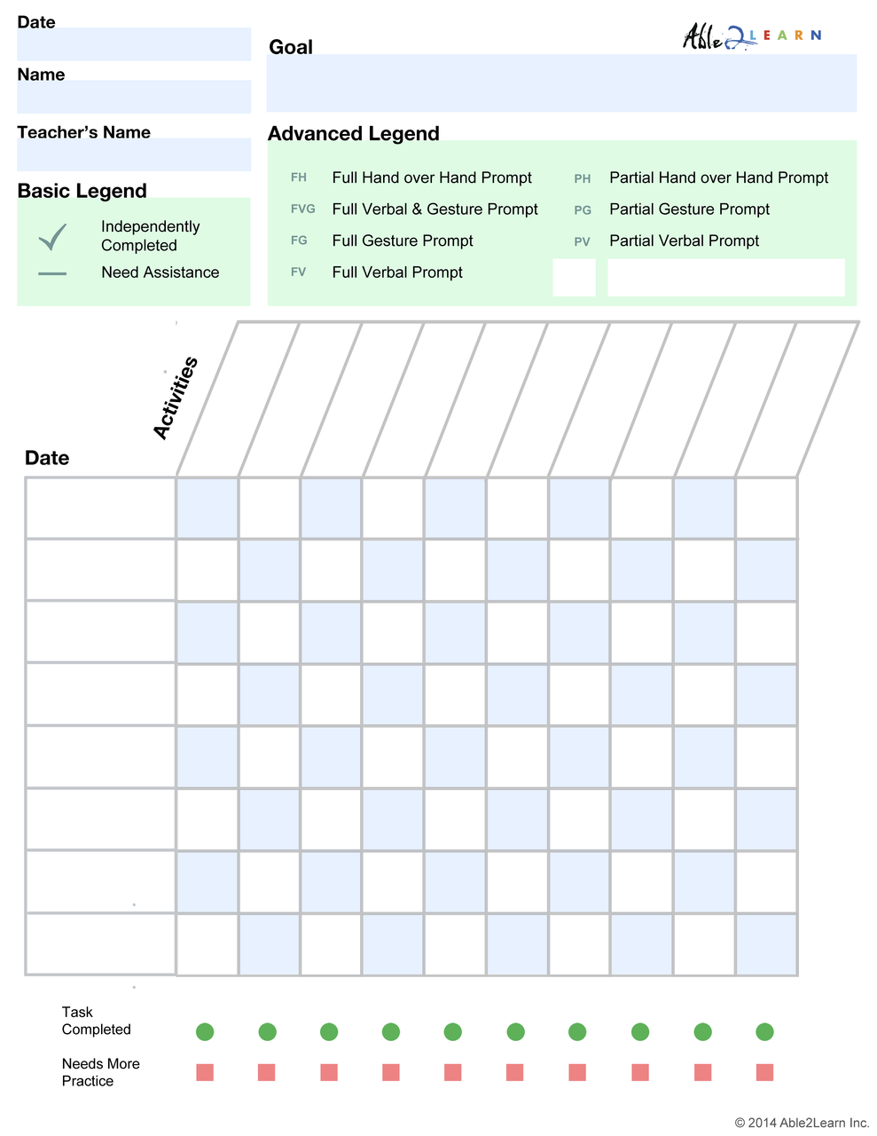 Blank Data Sheet: Free Teaching Resources: 1 Page