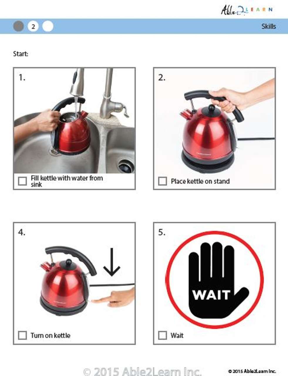 Cooking Skills How to Boil Water in a Kettle Able2learn Inc.