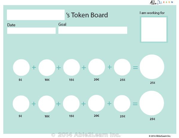 Money Token Boards With Visual Support NIckels Free Teaching Resources