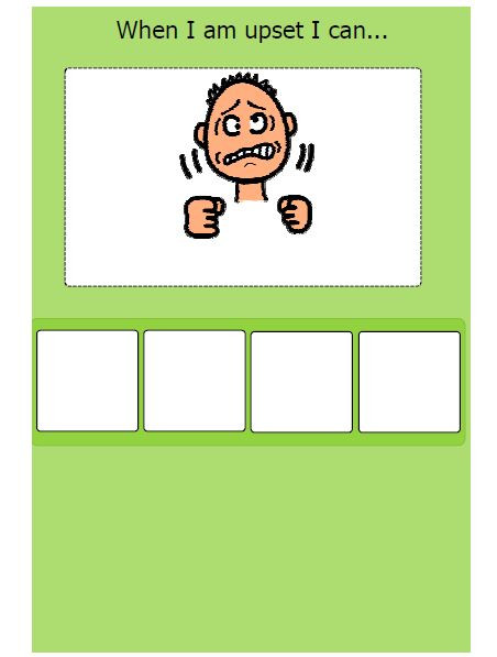 WHEN I AM UPSET CHOICE BOARD: BEHAVIOUR MANAGEMENT : BEHAVIOUR MANAGEMENT