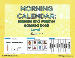 Morning Calendar:  Days of Week, Months, Seasons and More :  Adapted Book: PAGES 42