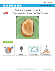 Grilled Cheese Sandwich Visual  Recipe And Comprehension Sheets: Pages 20