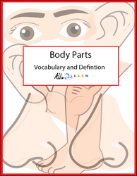 Body Parts With Vocabulary Definitions, Private Body Parts, Puberty and Health Flashcards: 40 Pages