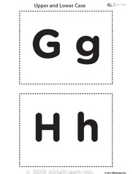 Upper and Lower Case Alphabet Flash Cards