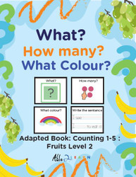 Fruit Themed Adaptive Books - Counting 1 - 5 (Lv. 2) -19 Pages