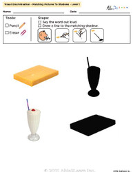 Visual Discrimination - Matching Pictures to Shadows - Dairy (Lv. 1) 