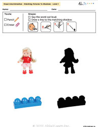 Visual Discrimination - Matching Pictures to Shadows - Toys (Lv. 1) 