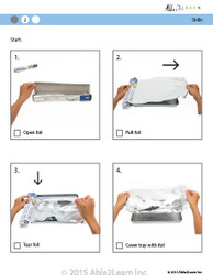 Cooking Skills - How to Line a Tray with Foil