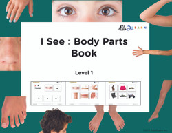   I SEE... Matching Identical Pictures - Body Parts - Adapted Book Level 1 - 35 PAGES 