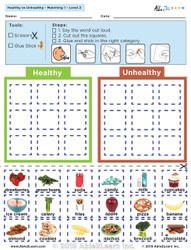  Healthy vs. Unhealthy: The Food Group - Level 2 8 Pages 