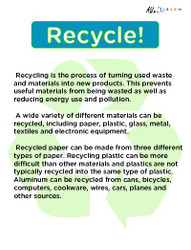 Recycling Facts Poster:  PAGES 1