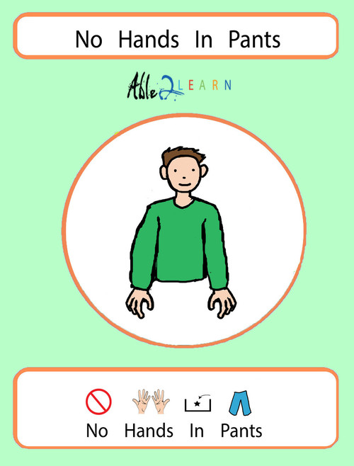 free i will not put my hands inside my pants social story