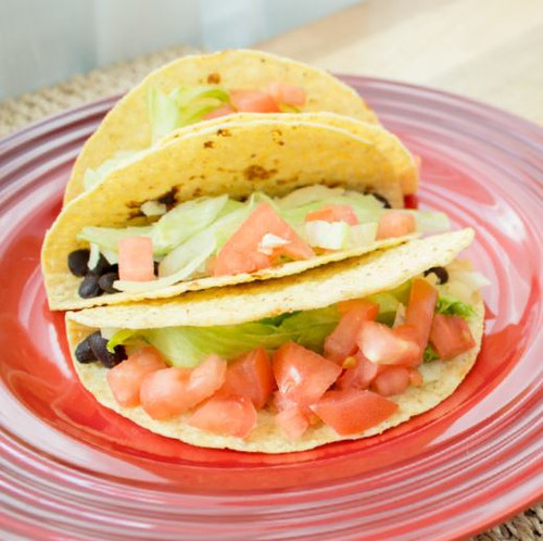 Taco With Beans Lettuce , Tomato and Cheese Visual Recipe And Comprehension Sheets: Pages 30