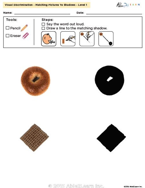 Visual Discrimination - Matching Pictures to Shadows - Grains (Lv. 1) 