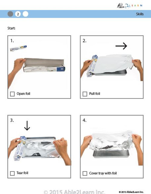 Cooking Skills - How to Line a Tray with Foil