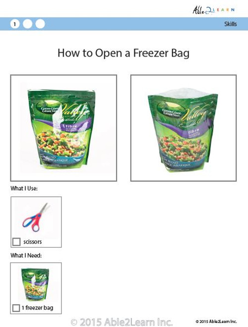 Cooking Skills - How to Open a Freezer Bag