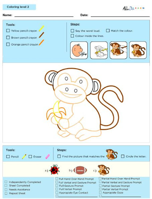 Colouring Program Level 2a - 10 Pages