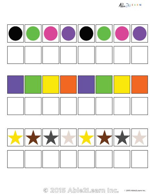 Learn Patterns with Pattern Strips- 8 Pieces - ABCDABCD  Pages 5
