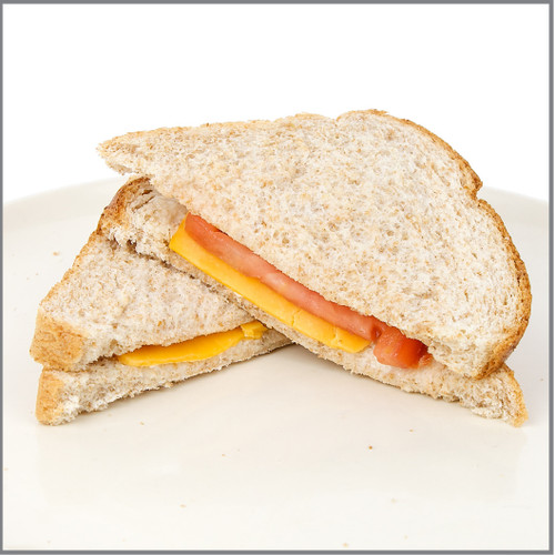 Lunch Meat Tomato and Cheese Sandwich Visual Recipe