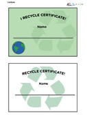 Recycling Certificate: Pages 1