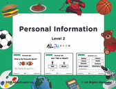 Personal Information Adapted Book- Level 2- Trace Printing 45 Pages