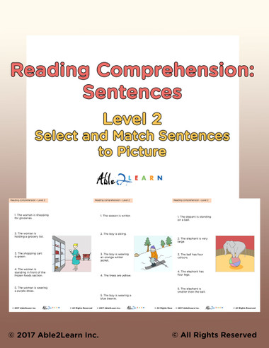 Sentence Level Reading Comprehension | Science of Reading