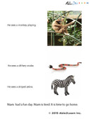 Niam Goes To The Zoo  Vocabulary Building: Pages 7