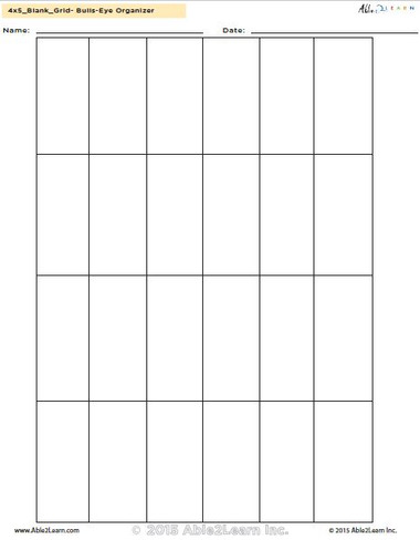 4 x 5 Blank Grid Template - Able2learn Inc.