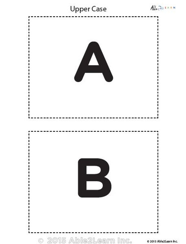 Upper Case Alphabet Flash Cards - Able2learn Inc.