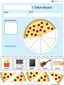 Token Board - Food Pizza - 5 Tokens