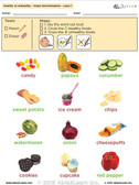 Healthy vs. Unhealthy: The Food Group - Level 1 Pages 8