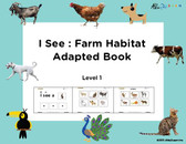  I SEE... Matching Identical Pictures: Farm  Animals: Adapted Book Level 1:  PAGES 31