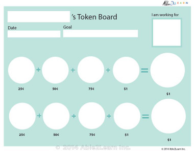 Money Token Boards: No Visual Support Quarters: Free Teaching Resources