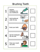 I CAN BRUSH MY TEETH: STEP BY STEP CHECKLIST:  2 PAGE