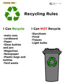 Recycling  Rules Poster:  PAGES 1