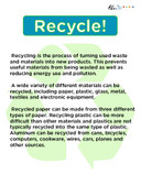 Recycling Facts Poster:  PAGES 1