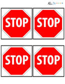 Stop Sign Flashcards: 3 Pages