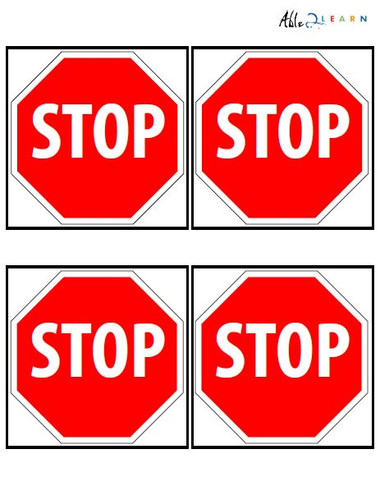 stop sign flashcards aba resource